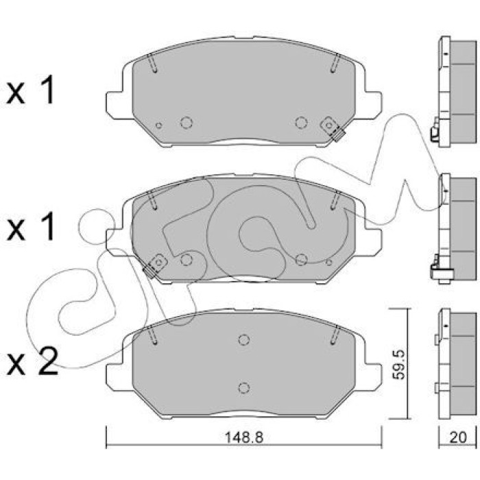 CIFAM Bremsbelagsatz, Scheibenbremse 822-1163-0 CIFAM Bremsbelagsatz, Scheibenbremse 822-1163-0