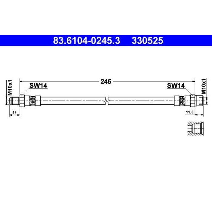 ATE Bremsschlauch 83.6104-0245.3 ATE Bremsschlauch 83.6104-0245.3