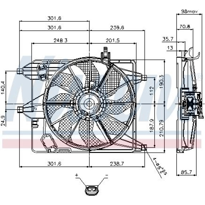 Nissens Kühlerlüfter PKW 85252 Nissens Kühlerlüfter PKW 85252