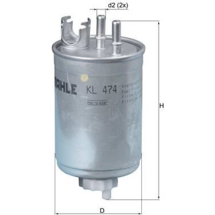 MAHLE Kraftstofffilter KL 474 MAHLE Kraftstofffilter KL 474