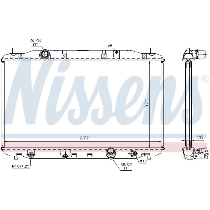 Nissens Wasserkühler PKW 68135A Nissens Wasserkühler PKW 68135A