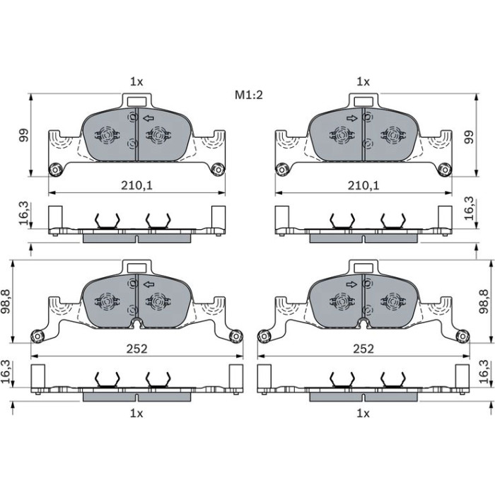 Bosch Bremsbelag 0 986 424 432