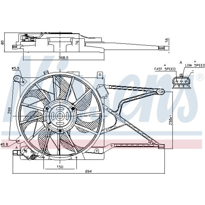 Nissens Kühlerlüfter PKW 85188 Nissens Kühlerlüfter PKW 85188