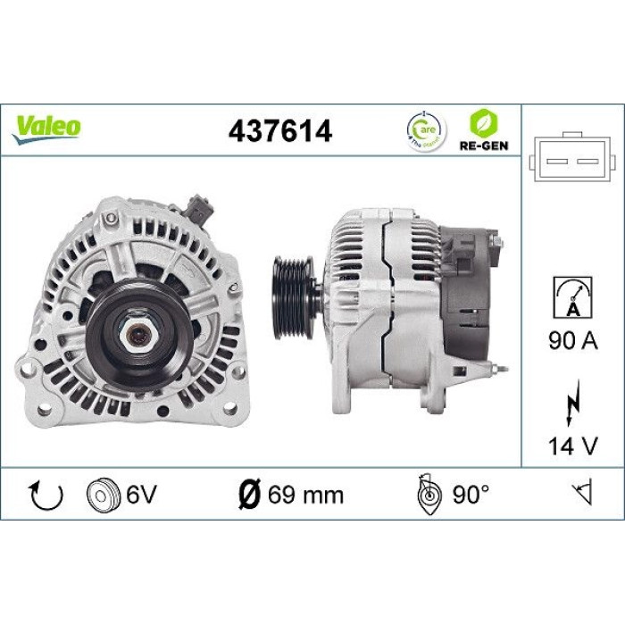 Valeo Lichtmaschine 437614 Valeo Lichtmaschine 437614