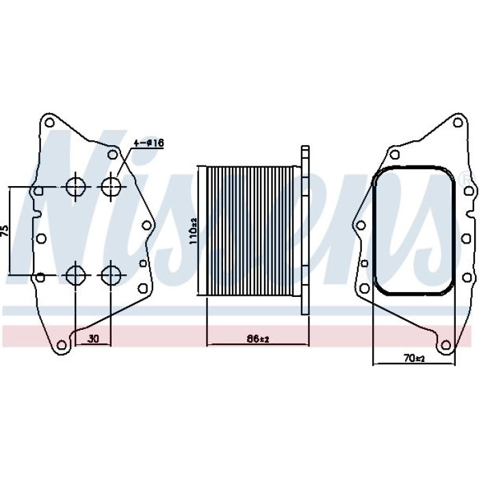 Nissens Ölkühler PKW 90862 Nissens Ölkühler PKW 90862