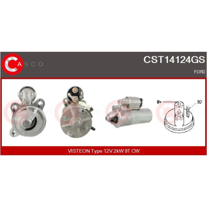CASCO Anlasser CST14124GS