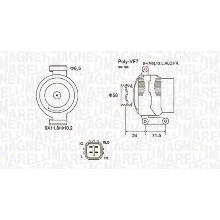 Magneti Marelli Lichtmaschine 063731965010 Magneti Marelli Lichtmaschine 063731965010