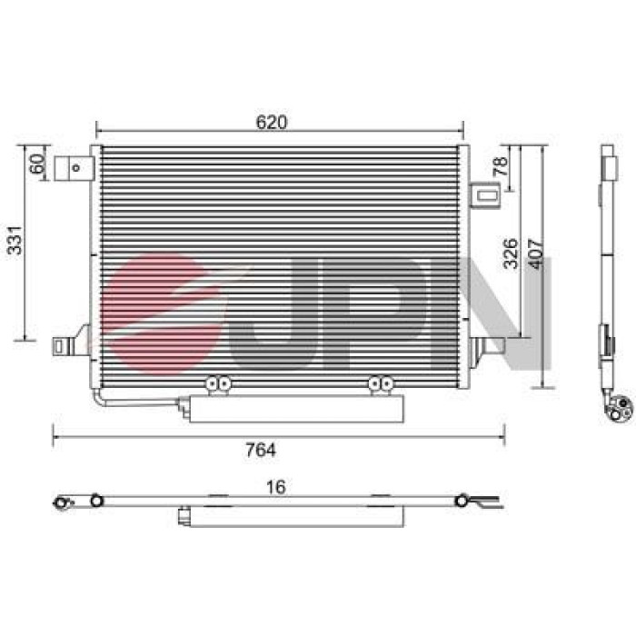 JPN Kondensator Klimaanlage 60C9105-JPN JPN Kondensator Klimaanlage 60C9105-JPN