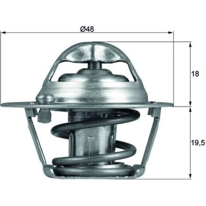 Thermostateinsatz mit Dichtung TX 121 74D Thermostateinsatz mit Dichtung TX 121 74D
