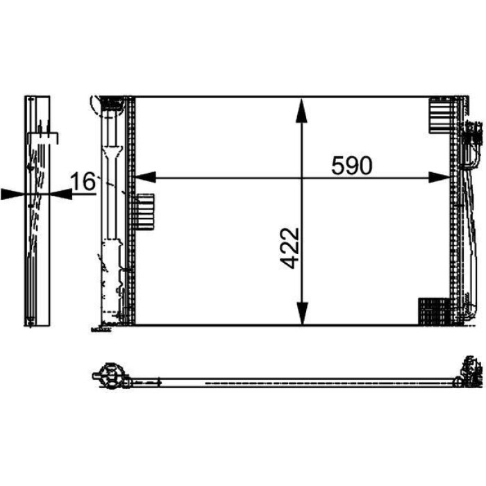 MAHLE Kondensator, Klimaanlage AC 344 000P MAHLE Kondensator, Klimaanlage AC 344 000P