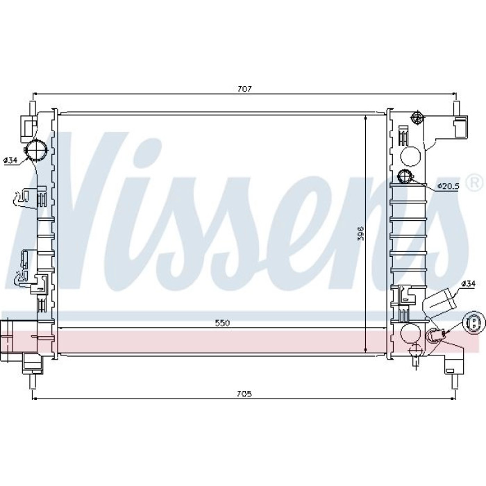 Nissens Wasserkühler PKW 61678 Nissens Wasserkühler PKW 61678