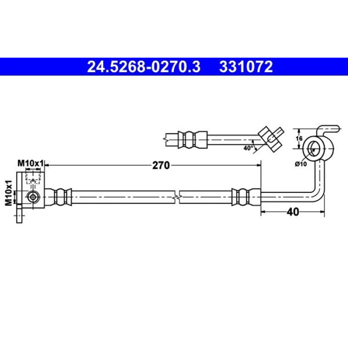 ATE Bremsschlauch 24.5268-0270.3 ATE Bremsschlauch 24.5268-0270.3