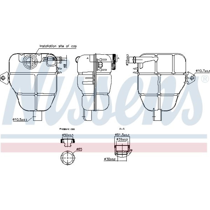 Nissens Kühlmittel-Ausgleichsbehälter 996218 Nissens Kühlmittel-Ausgleichsbehälter 996218