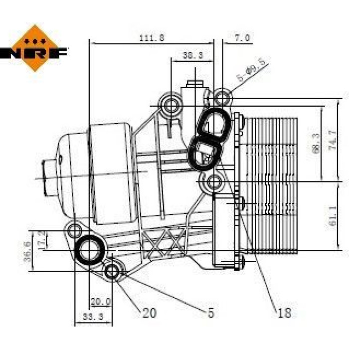 NRF Ölfiltergehäuse 31876 NRF Ölfiltergehäuse 31876