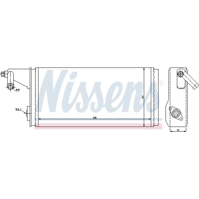 Nissens Heizungskühler LKW 71808 Nissens Heizungskühler LKW 71808