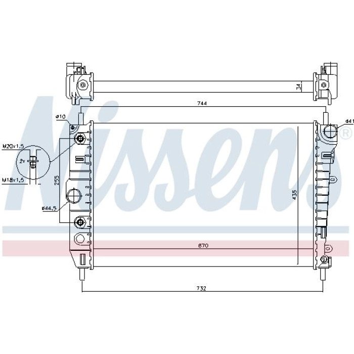 Nissens Wasserkühler PKW 66701 Nissens Wasserkühler PKW 66701