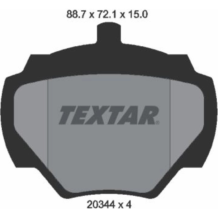 Textar Bremsbelagsatz 2034402 Textar Bremsbelagsatz 2034402