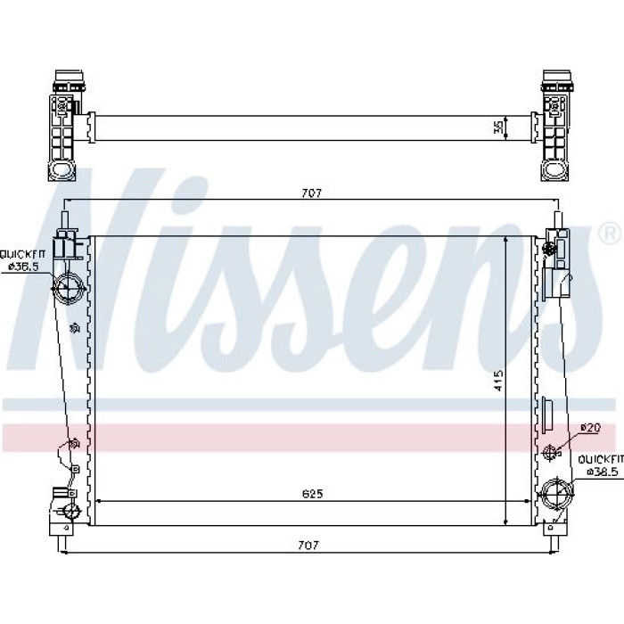 Nissens Wasserkühler PKW 61916 Nissens Wasserkühler PKW 61916