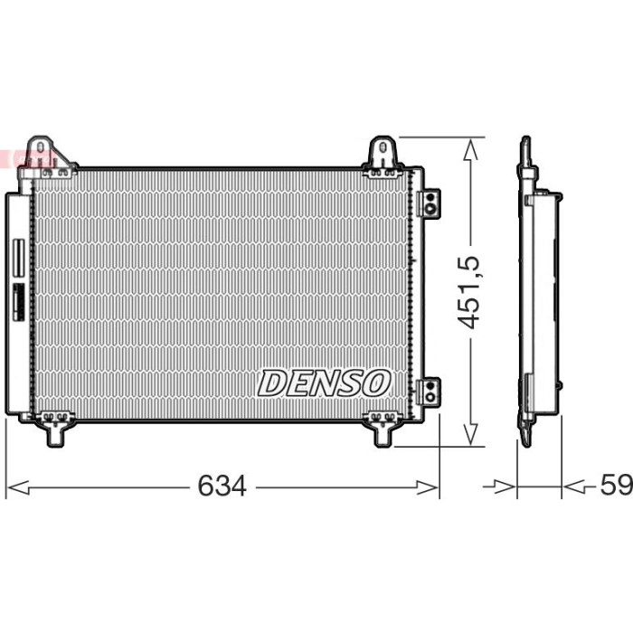 Denso Klimakondensator DCN21034 Denso Klimakondensator DCN21034