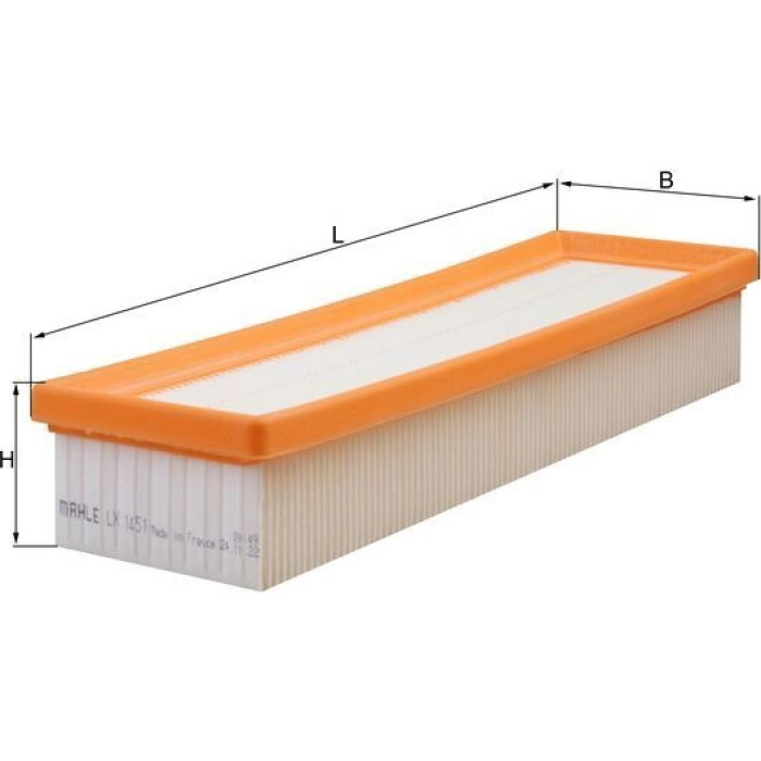 MAHLE Luftfilter LX 1451 MAHLE Luftfilter LX 1451