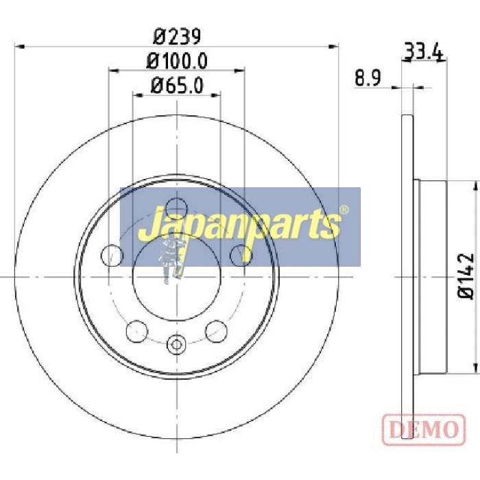 Japanparts Bremsscheibe DP-0933C Japanparts Bremsscheibe DP-0933C