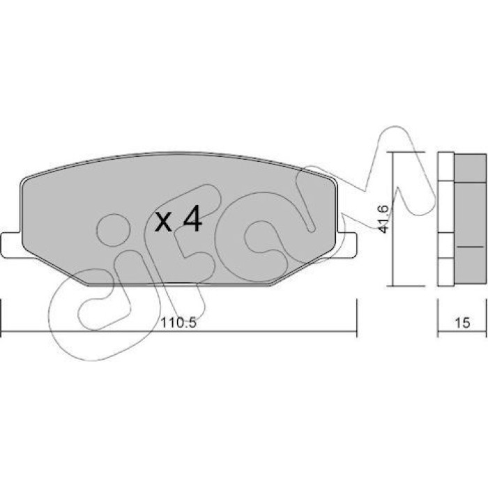 CIFAM Bremsbelagsatz, Scheibenbremse 822-097-0
