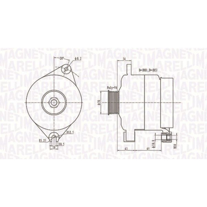 Magneti Marelli Lichtmaschine 063731086010 Magneti Marelli Lichtmaschine 063731086010