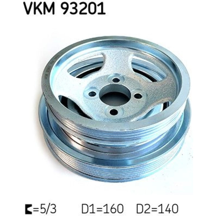 SKF Kurbelwellenriemenscheibe VKM 93201 SKF Kurbelwellenriemenscheibe VKM 93201