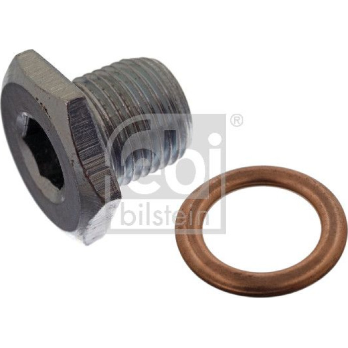 febi bilstein 47130 Ölablassschraube mit Dichtring M14 x 1,25 – Gesamtlänge 17,3 mm, Länge unter Kopf 13 mm, Gewindelänge 11 mm, Innensechskant, SW 8 mm, Stahl, OE 0311.40 S1 / SU001-00187 S1 febi bilstein 47130 Ölablassschraube mit Dichtring M14 x 1,25 – Gesamtlänge 17,3 mm, Länge unter Kopf 13 mm, Gewindelänge 11 mm, Innensechskant, SW 8 mm, Stahl, OE 0311.40 S1 / SU001-00187 S1