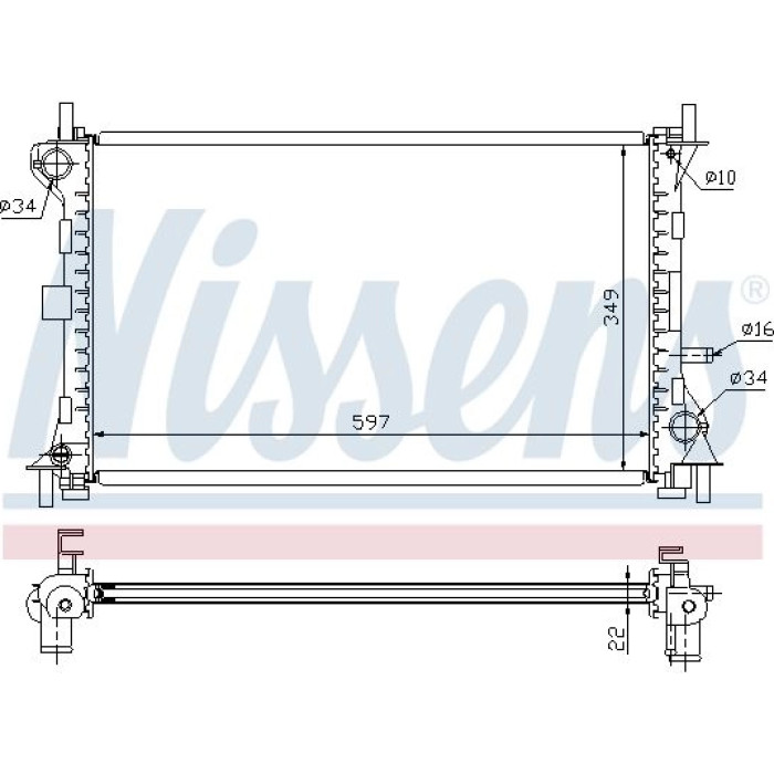 Nissens Wasserkühler PKW 62075A Nissens Wasserkühler PKW 62075A
