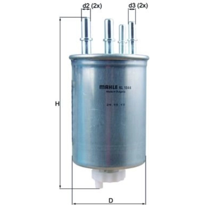 MAHLE Kraftstofffilter KL 1044 MAHLE Kraftstofffilter KL 1044