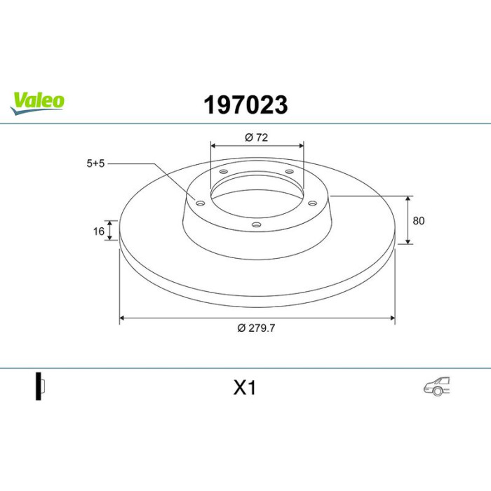 Valeo Bremsscheibe 197023