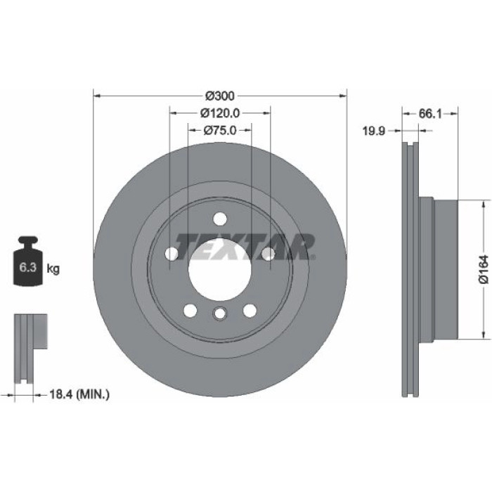 Textar Bremsscheibe 92257203 Textar Bremsscheibe 92257203