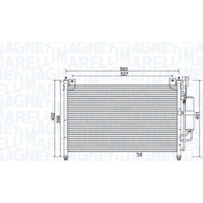 Magneti Marelli Klimakondensator 350203989000 Magneti Marelli Klimakondensator 350203989000