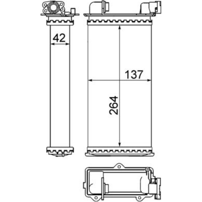 MAHLE Wärmetauscher, Innenraumheizung AH 94 000S MAHLE Wärmetauscher, Innenraumheizung AH 94 000S