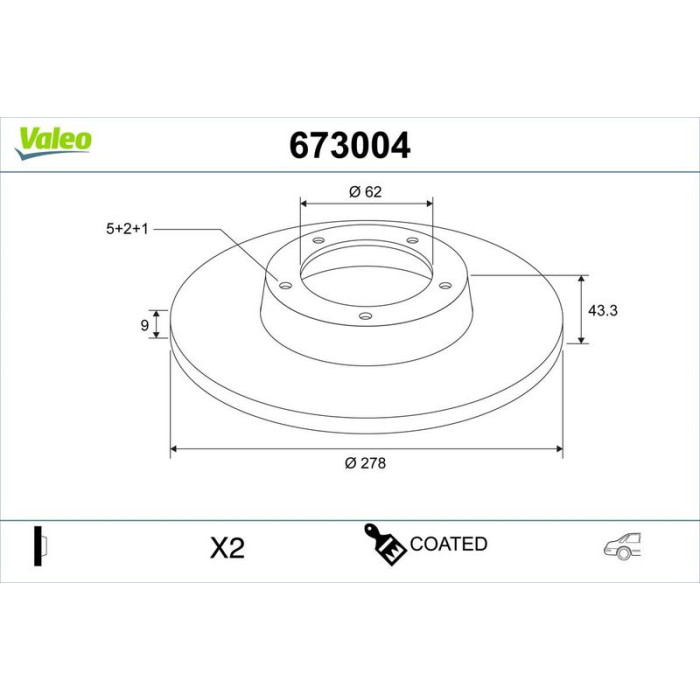 Valeo Bremsscheibe 673004 Valeo Bremsscheibe 673004