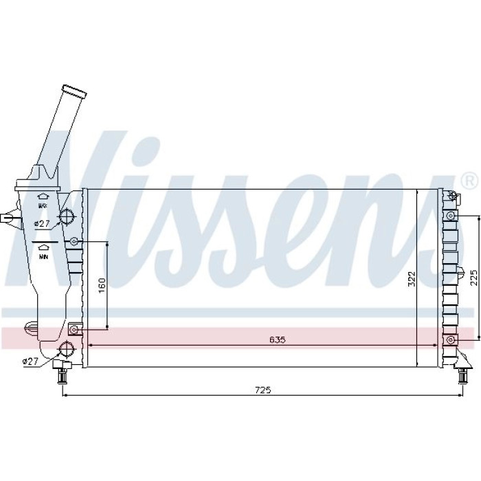 Nissens Wasserkühler PKW 61893 Nissens Wasserkühler PKW 61893