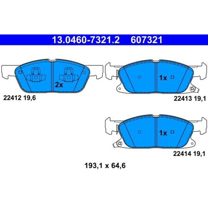 ATE Bremsbelagsatz 13.0460-7321.2 ATE Bremsbelagsatz 13.0460-7321.2