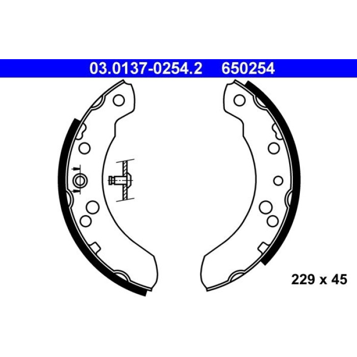 ATE Bremsbacken 03.0137-0254.2