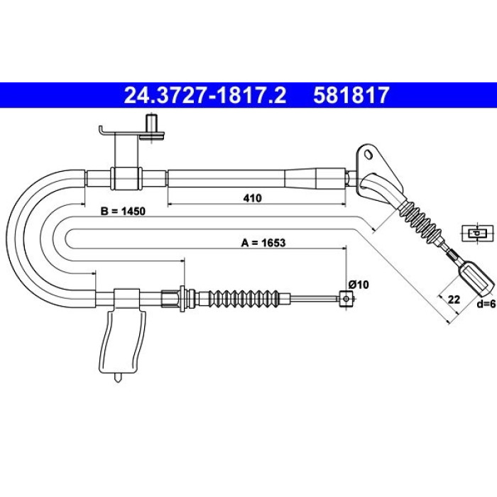 ATE Handbremsseil 24.3727-1817.2