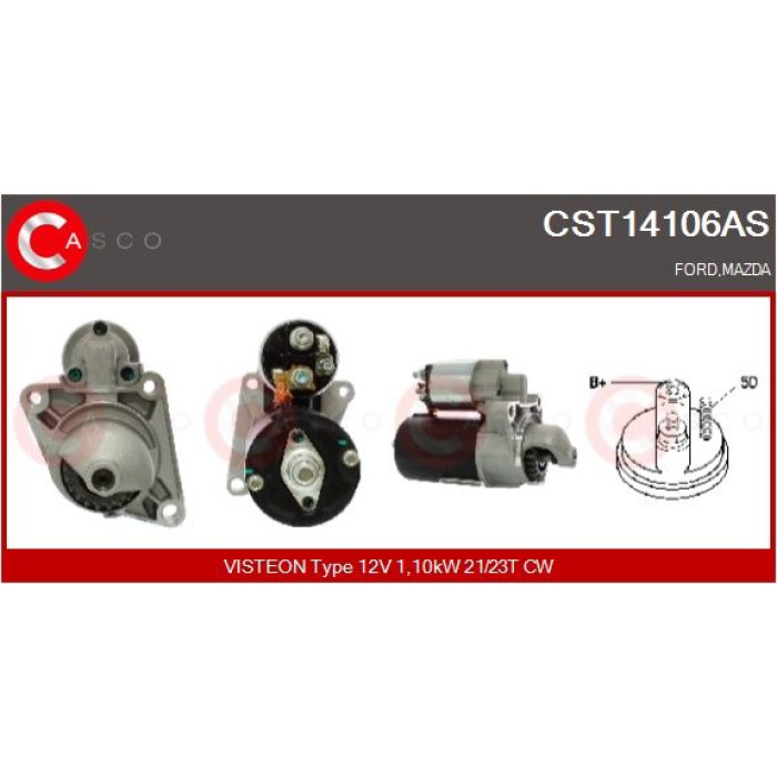 CASCO Anlasser CST14106AS CASCO Anlasser CST14106AS