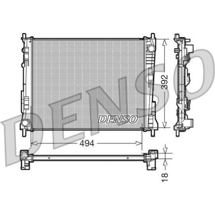 Denso Motorkühler DRM23079 Denso Motorkühler DRM23079