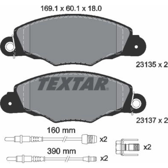 Textar Bremsbelagsatz 2313503 Textar Bremsbelagsatz 2313503