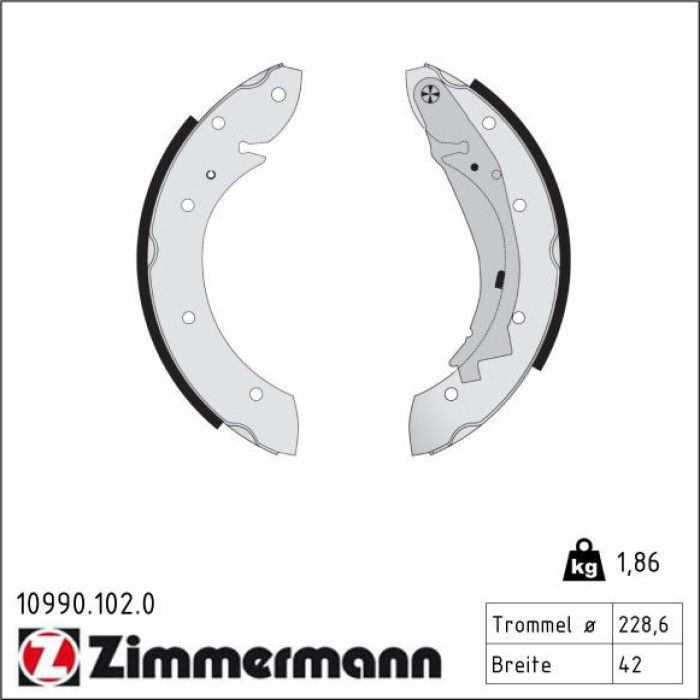 ZIMMERMANN Bremsbacken 10990.102.0 ZIMMERMANN Bremsbacken 10990.102.0