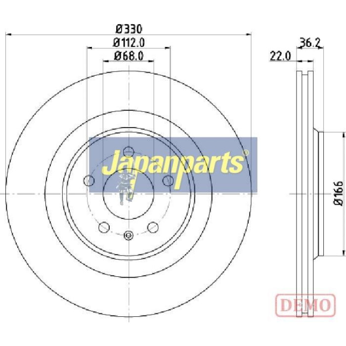 Japanparts Bremsscheibe DP-0910C Japanparts Bremsscheibe DP-0910C