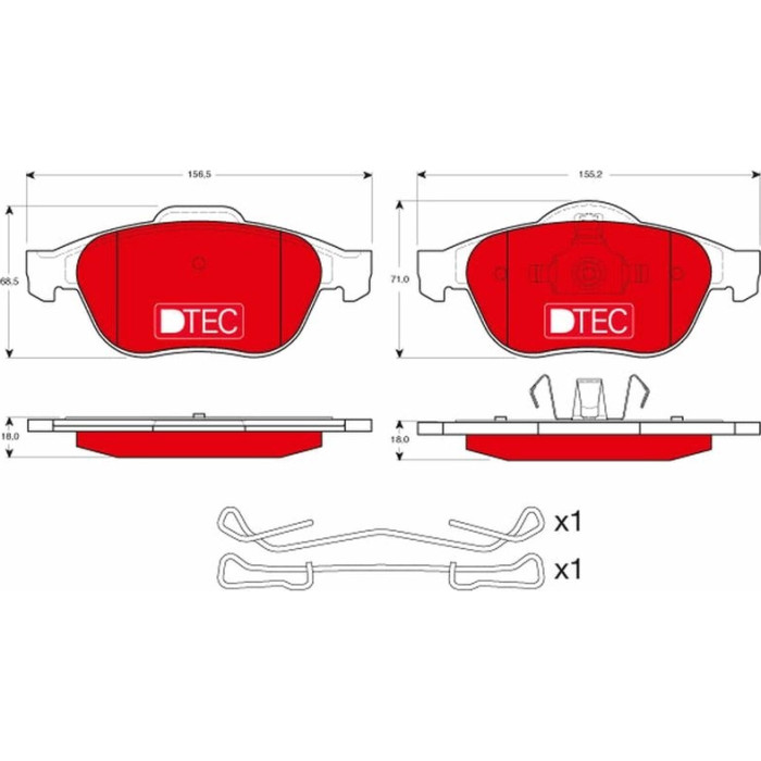 TRW Bremsbelagsatz Renault Espace/Laguna/Vel Satis 01- Dtec Cotec GDB1468DTE TRW Bremsbelagsatz Renault Espace/Laguna/Vel Satis 01- Dtec Cotec GDB1468DTE