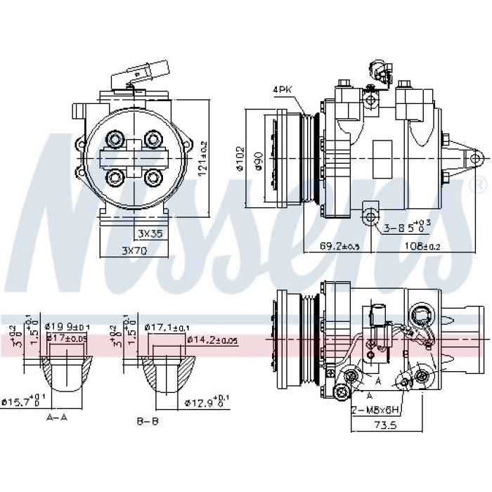 Nissens Klimakompressor PKW 890624 Nissens Klimakompressor PKW 890624