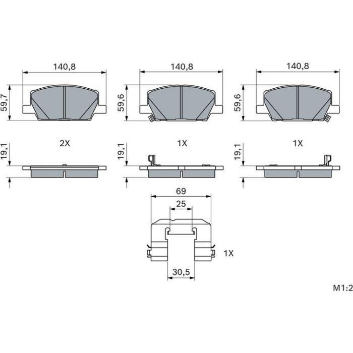 0 986 424 896 Bosch Bremsbelagsatz Vorderachse 0 986 424 896 0 986 424 896 Bosch Bremsbelagsatz Vorderachse 0 986 424 896