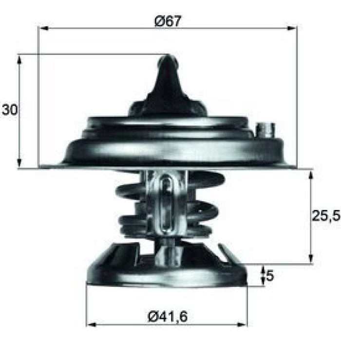 Thermostateinsatz mit Dichtung TX 29 80D Thermostateinsatz mit Dichtung TX 29 80D