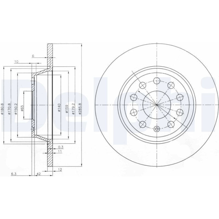 Delphi Bremsscheibe BG3954C Delphi Bremsscheibe BG3954C